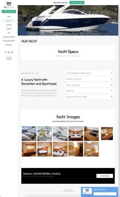 Κατασκευή Ιστοσελίδας RayYachting.com
